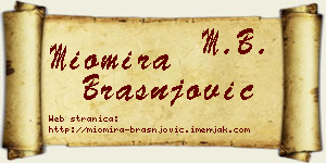 Miomira Brašnjović vizit kartica